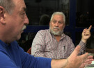 Emilio Menéndez, Carlos Taibo e Braulio Amaro. Conversa en Laxe